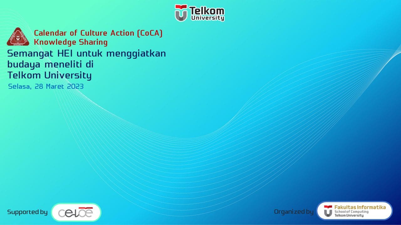 semangat hei untuk menggiatkan budaya meneliti di telkom university vb