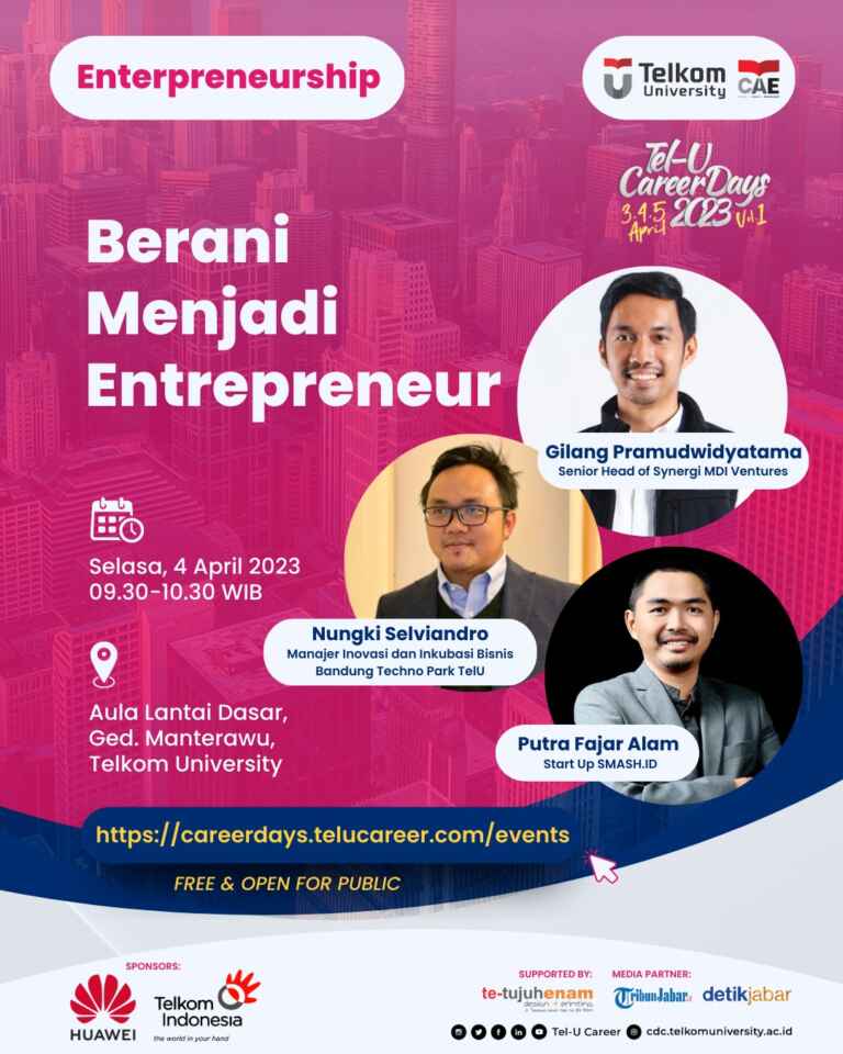 berani menjadi entrepreneur telu career days 2023