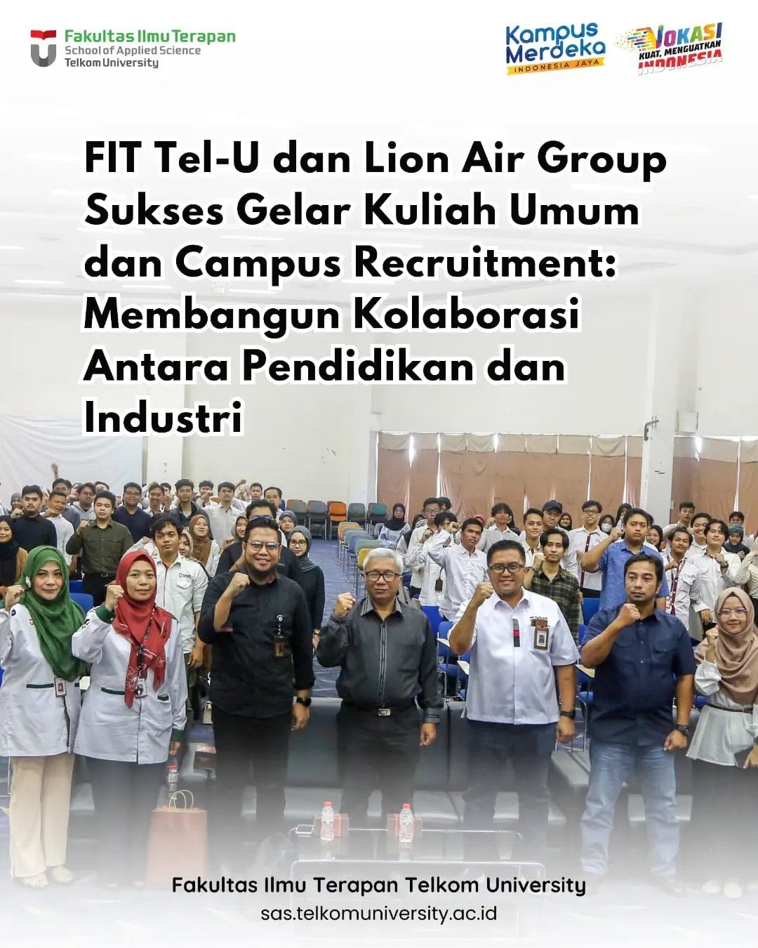 Fakultas Ilmu Terapan (FIT) Telkom University (Tel U) bersama Lion Air