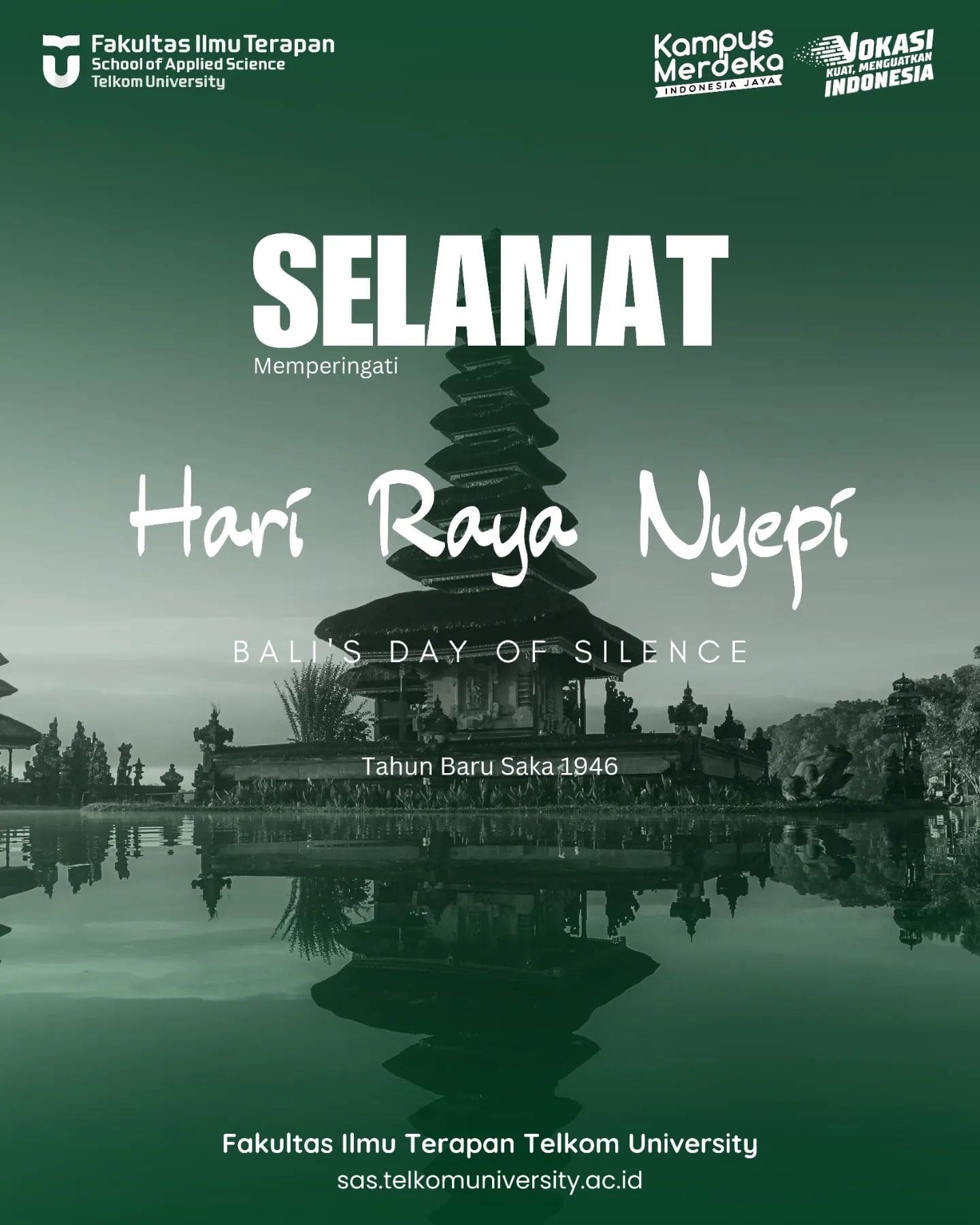 Fakultas Ilmu Terapan Telkom University mengucapkan Selamat Hari Raya Nyepi