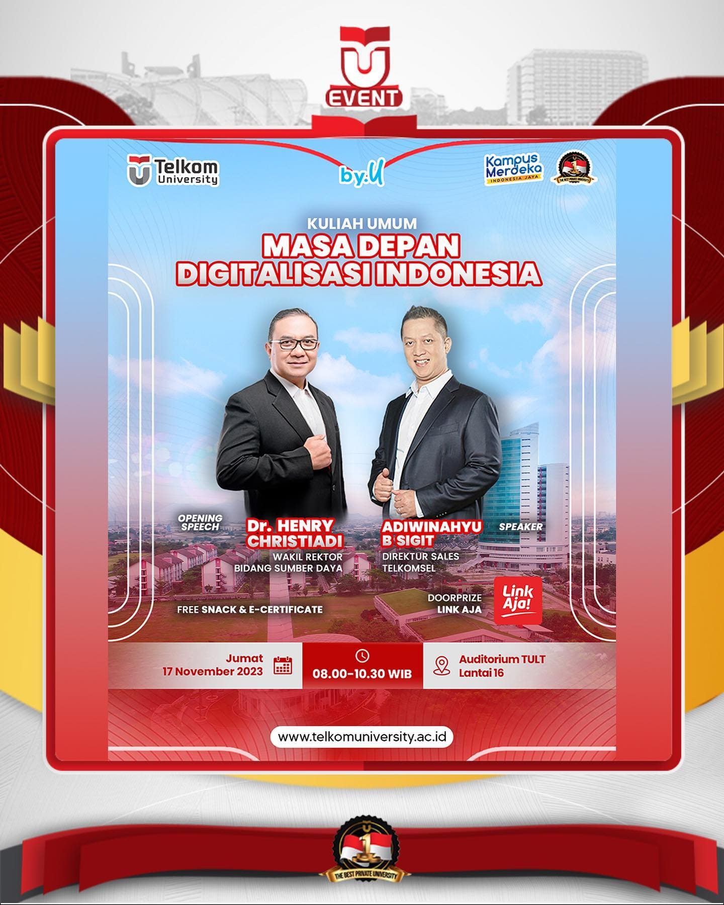 HEI TelUtizen! Yuk ikuti kuliah umum dengan tema "Masa Depan