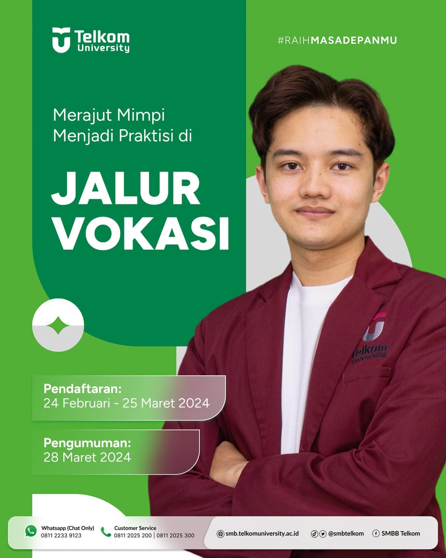 Telah dibuka kesempatan untuk mendaftar melalui jalur Vokasi! Sesuai untuk