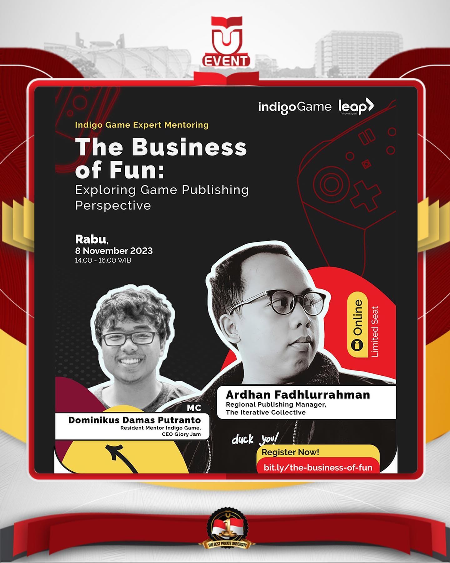 1718167739 HEI TelUtizen Indigo Game sebagai inkubator game studio kali ini