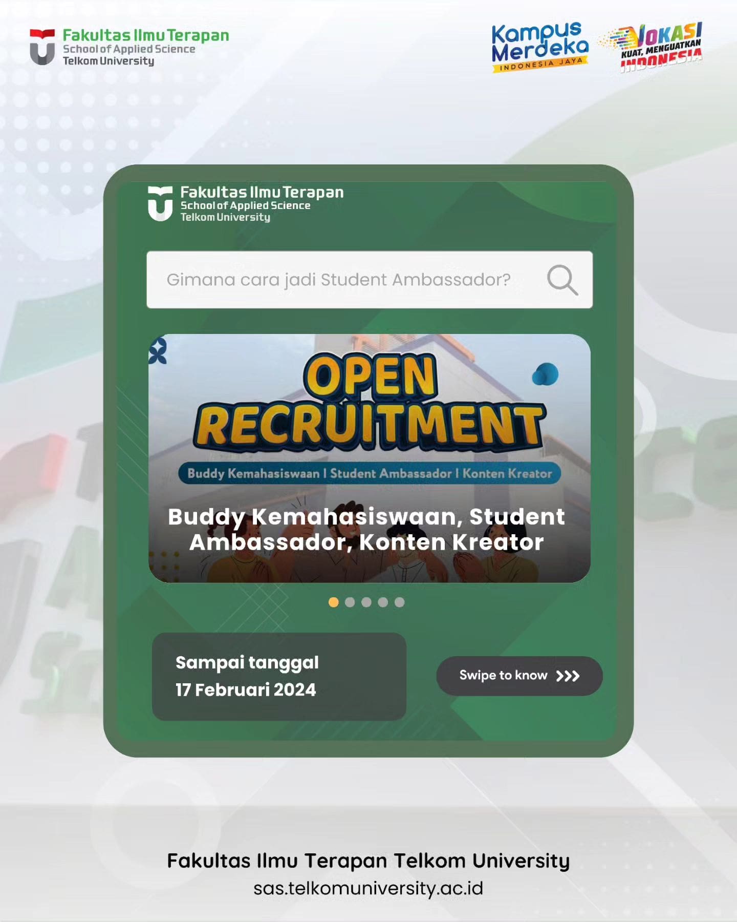 1718419888 PENDAFTARAN BUDDY KEMAHASISWAAN STUDENT AMBASSADOR KONTEN KREATOR