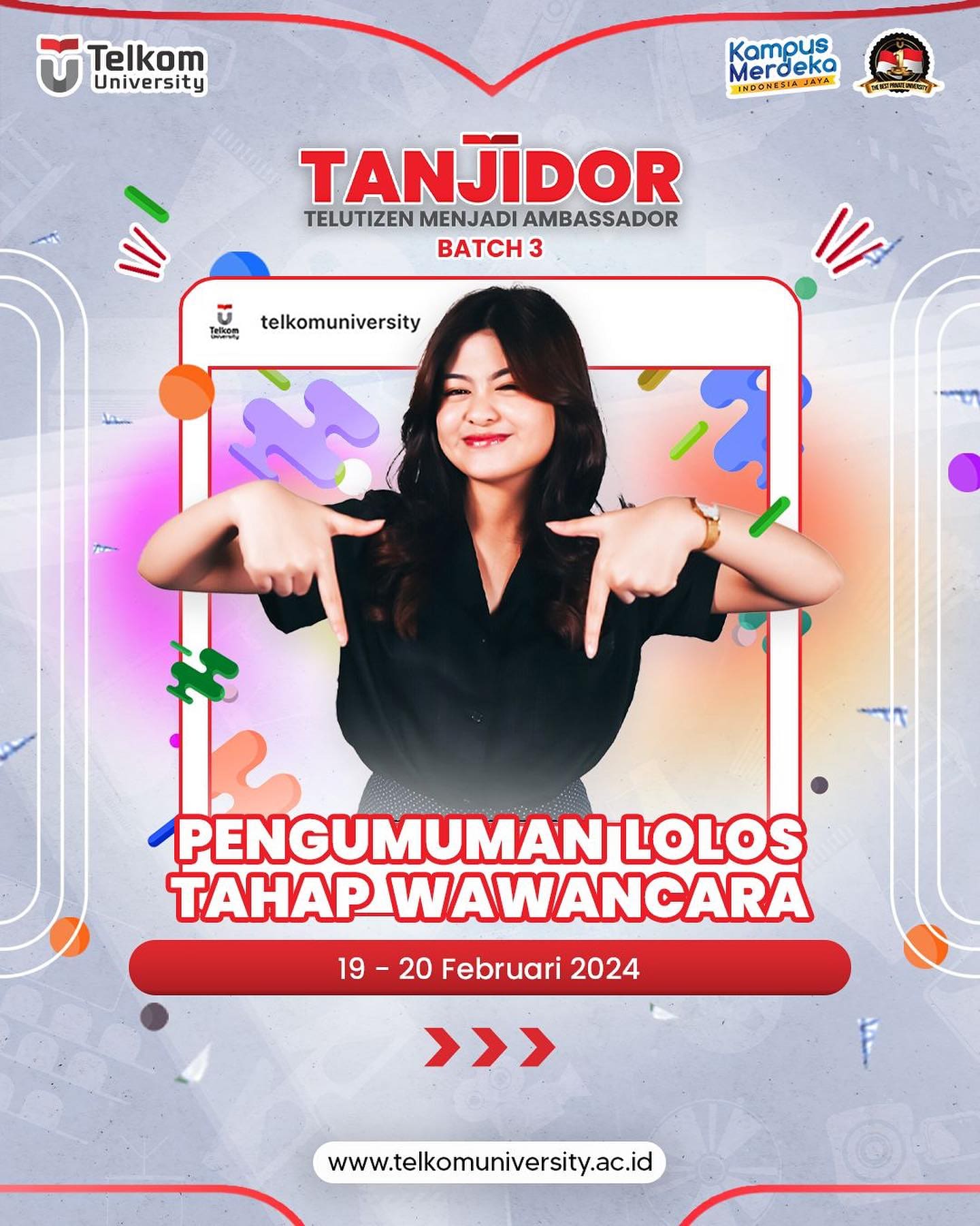 1718478587 PENGUMUMAN LOLOS TAHAP WAWANCARA Hei TelUtizen Berikut adalah nama nama yang