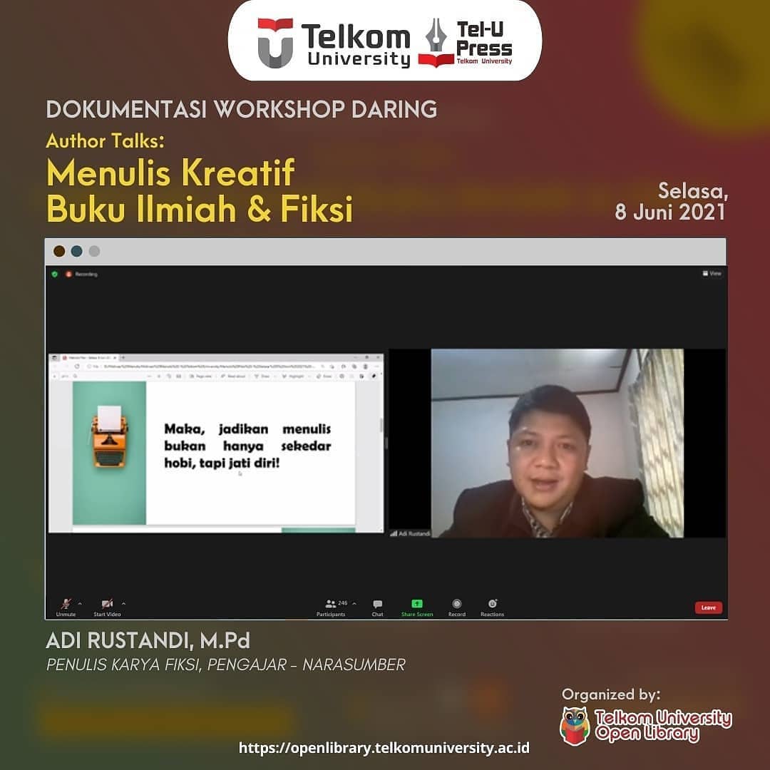 1720160491 Hari ini telah dilaksanakan penyampaian sosialisasi Penerbit Telkom University a