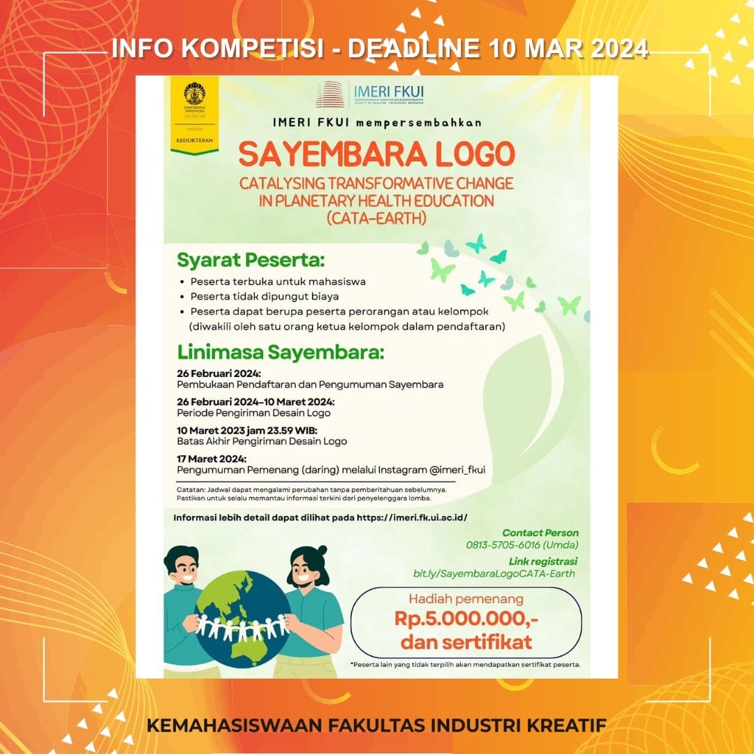 1729760475 INFO KOMPETISI Deadline 10 Maret 2024 More