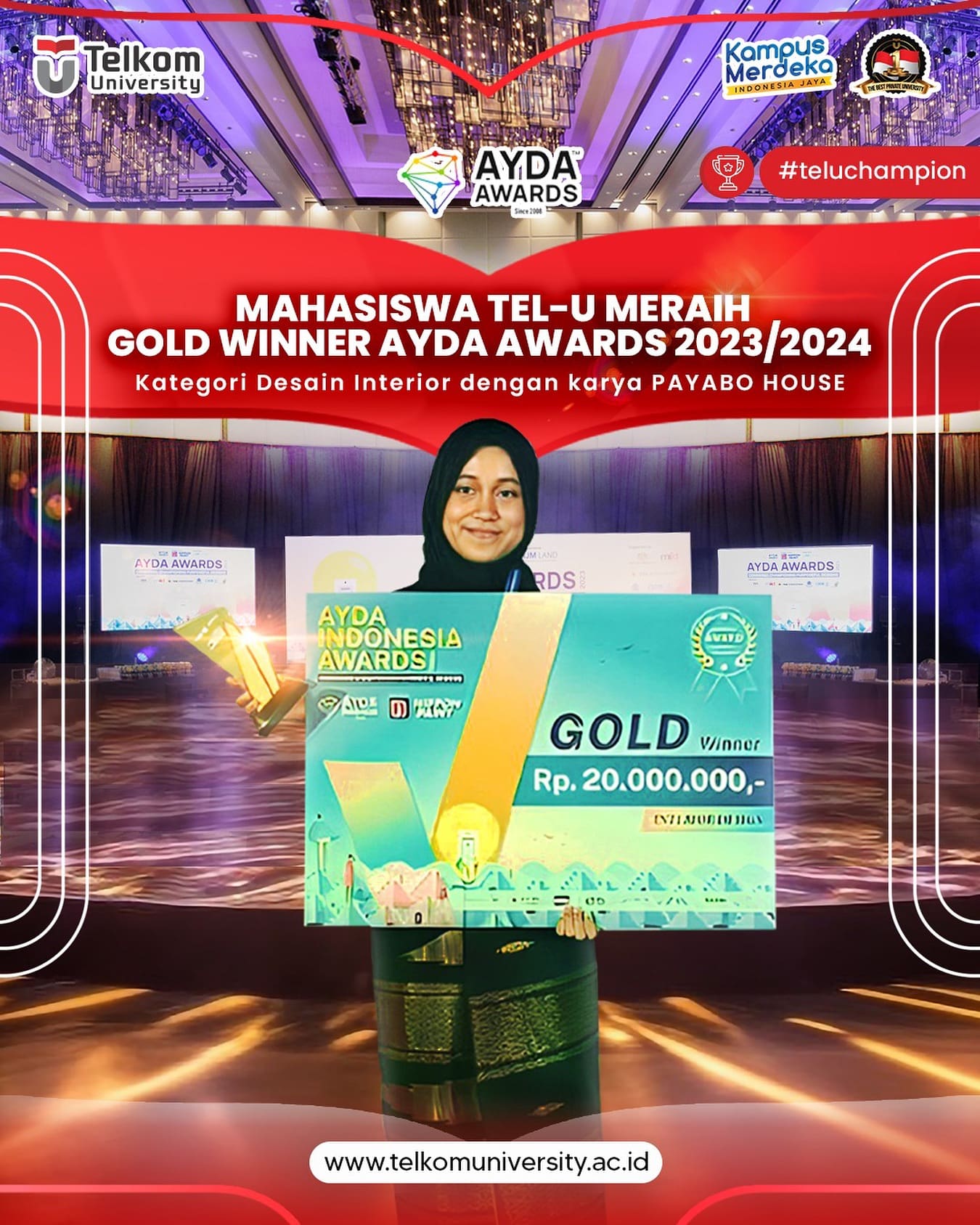 1735634521 Mahasiswa Telkom University Raih Gold Winner pada Asia Young Designer
