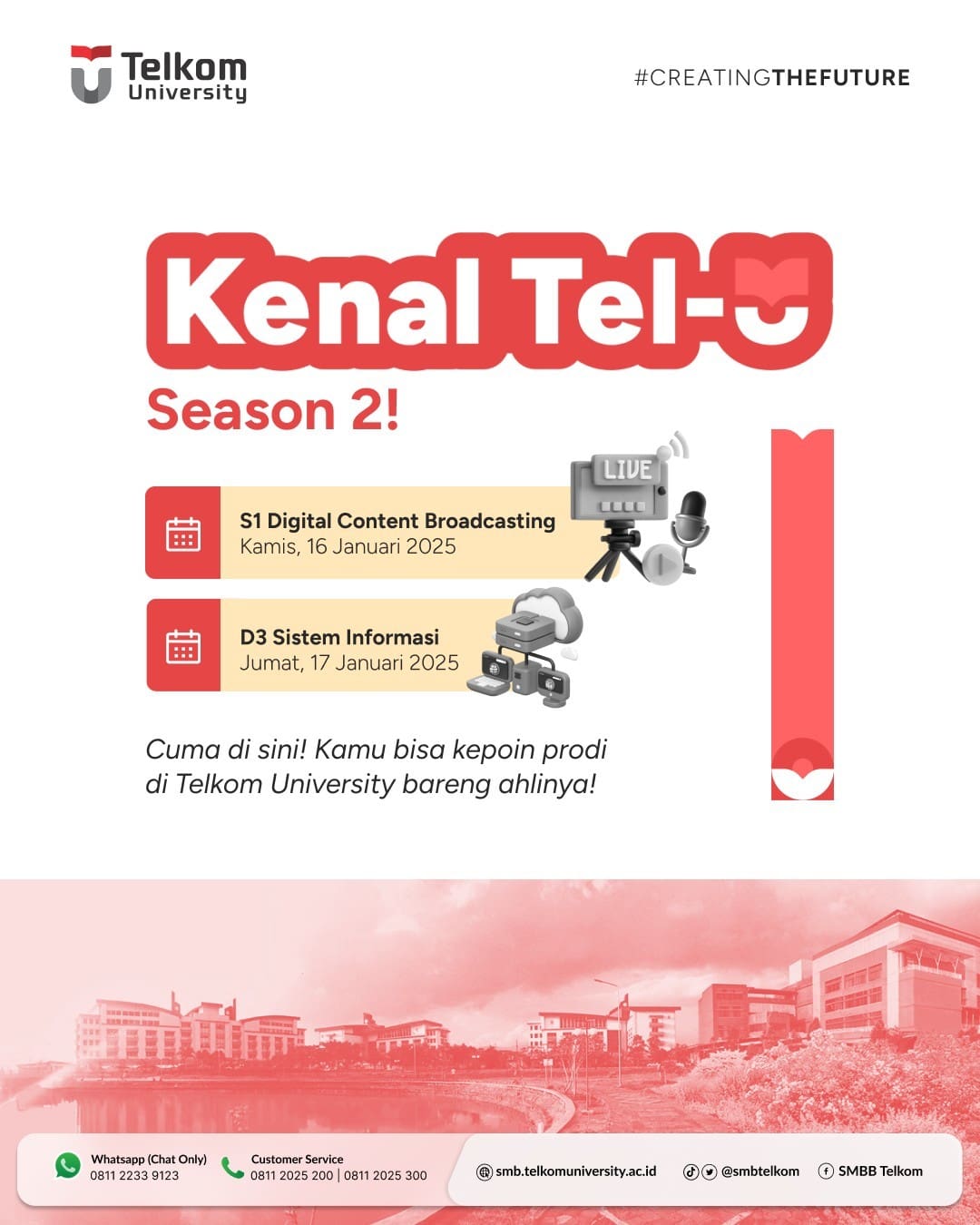 1737024440 Kenal Tel U hadir kembali bersama dengan berbagai Program Studi di