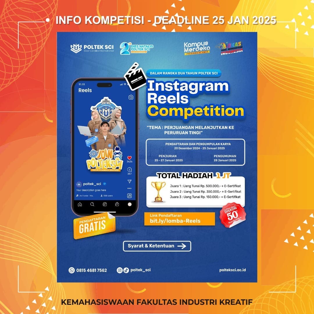 1737051405 INFO KOMPETISI Deadline 25 Januari 2025 More