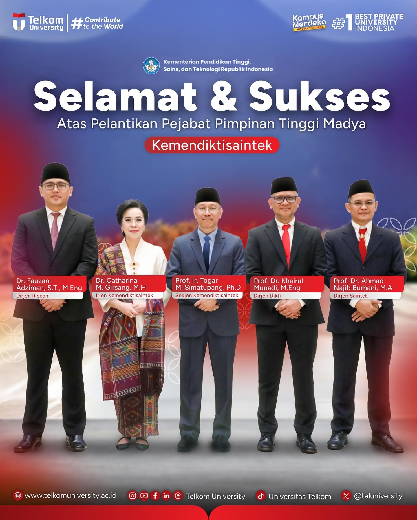 1737110479 HEI TelUtizen Segenap Civitas Akademika Telkom University mengucapkan selamat