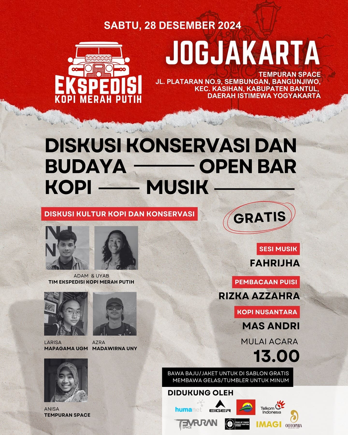 1737140291 Hari ini Ekspedisi Kopi Merah Putih sampai di kota kedua