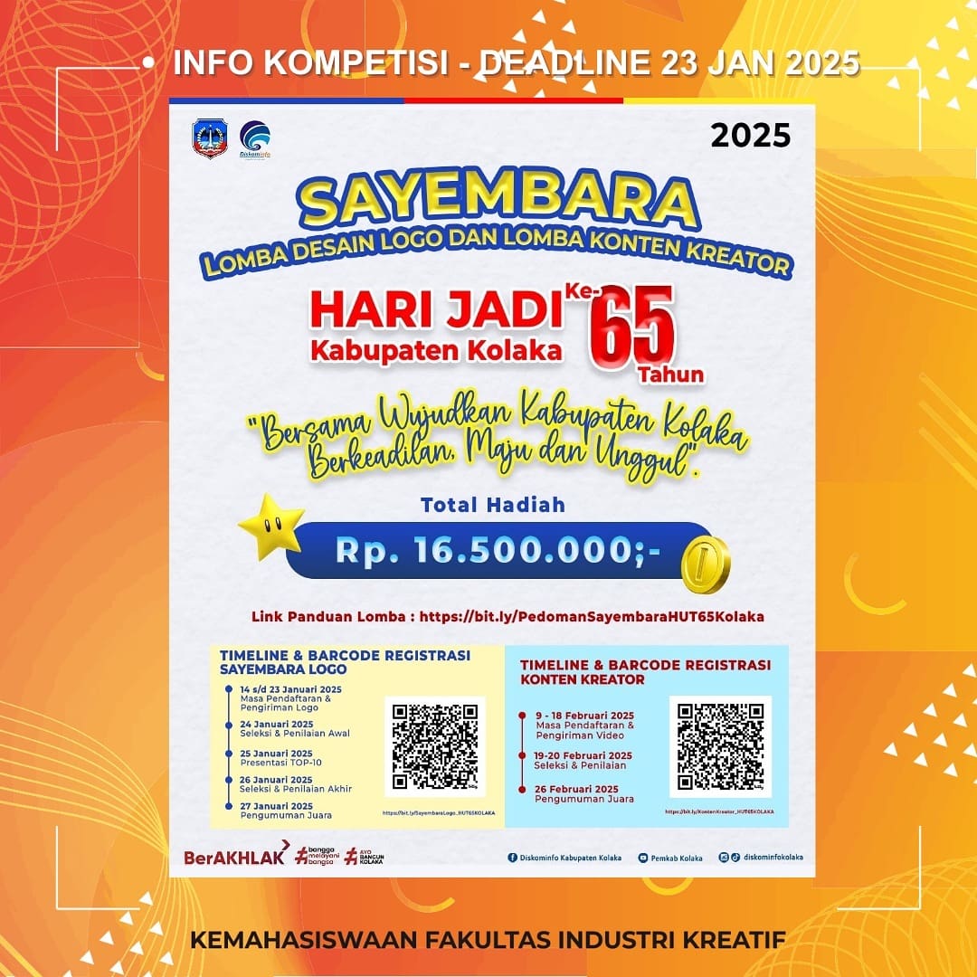 1737310273 INFO KOMPETISI Deadline 23 Januari 2025 More