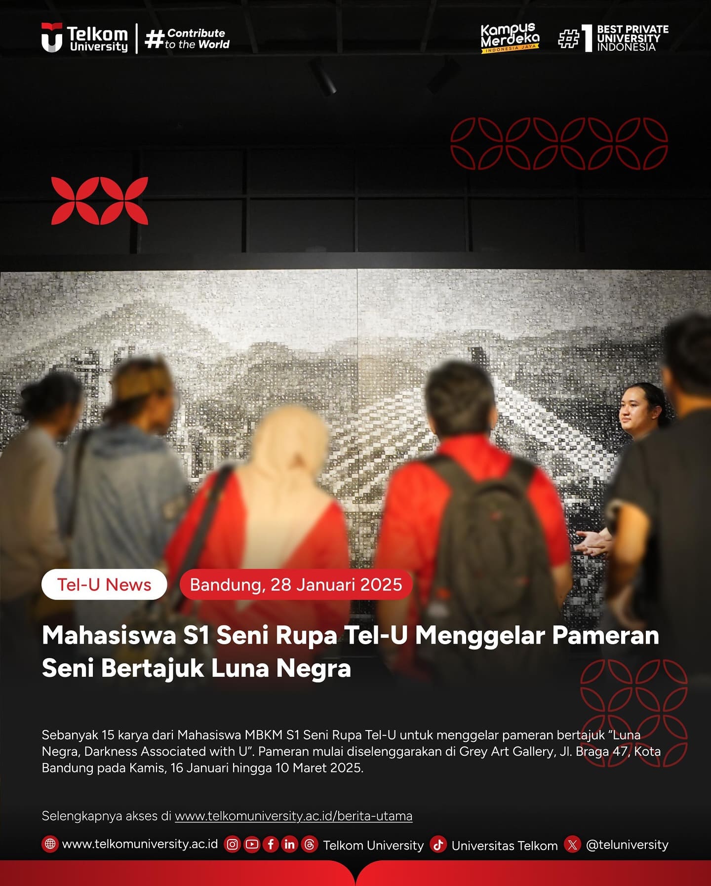 1737727516 HEI TelUtizen Mahasiswa S1 Seni Rupa Telkom University menggelar pameran