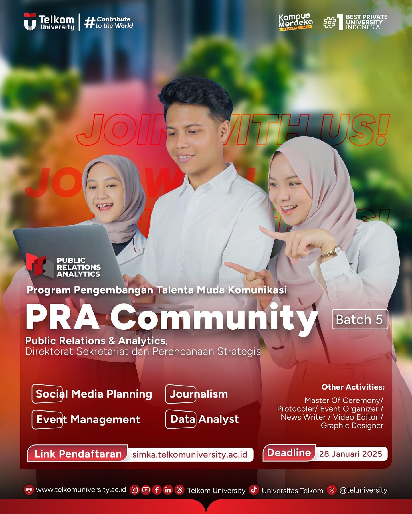 HEI TelUtizen! Ini waktunya untuk up skill kamu di Public Relations