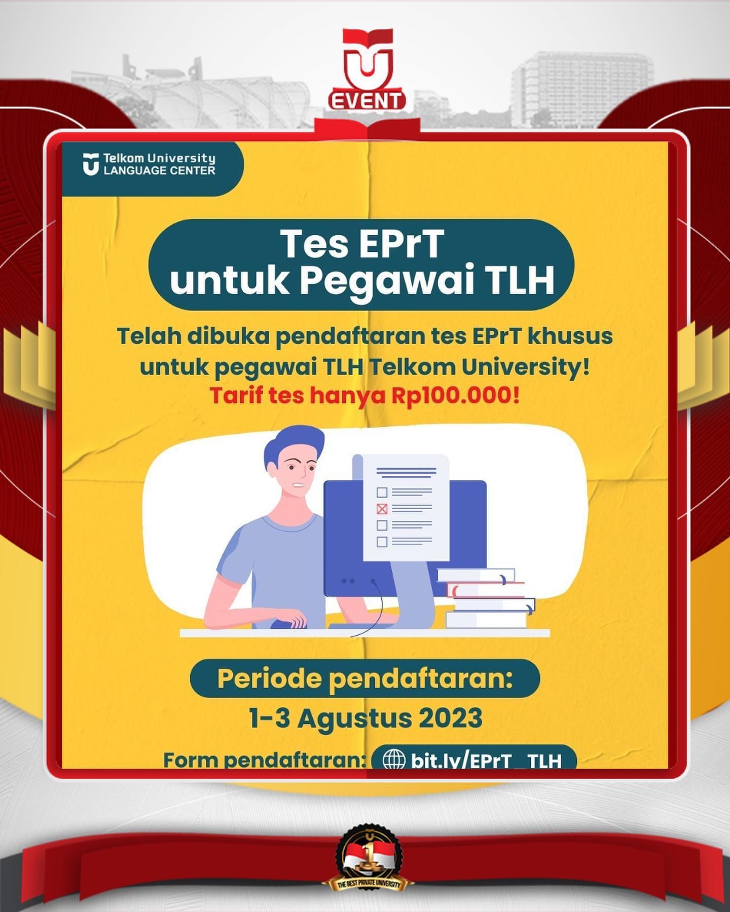 Hai TelUTizen Kabar gembira untuk teman teman pegawai TLH di Tel U