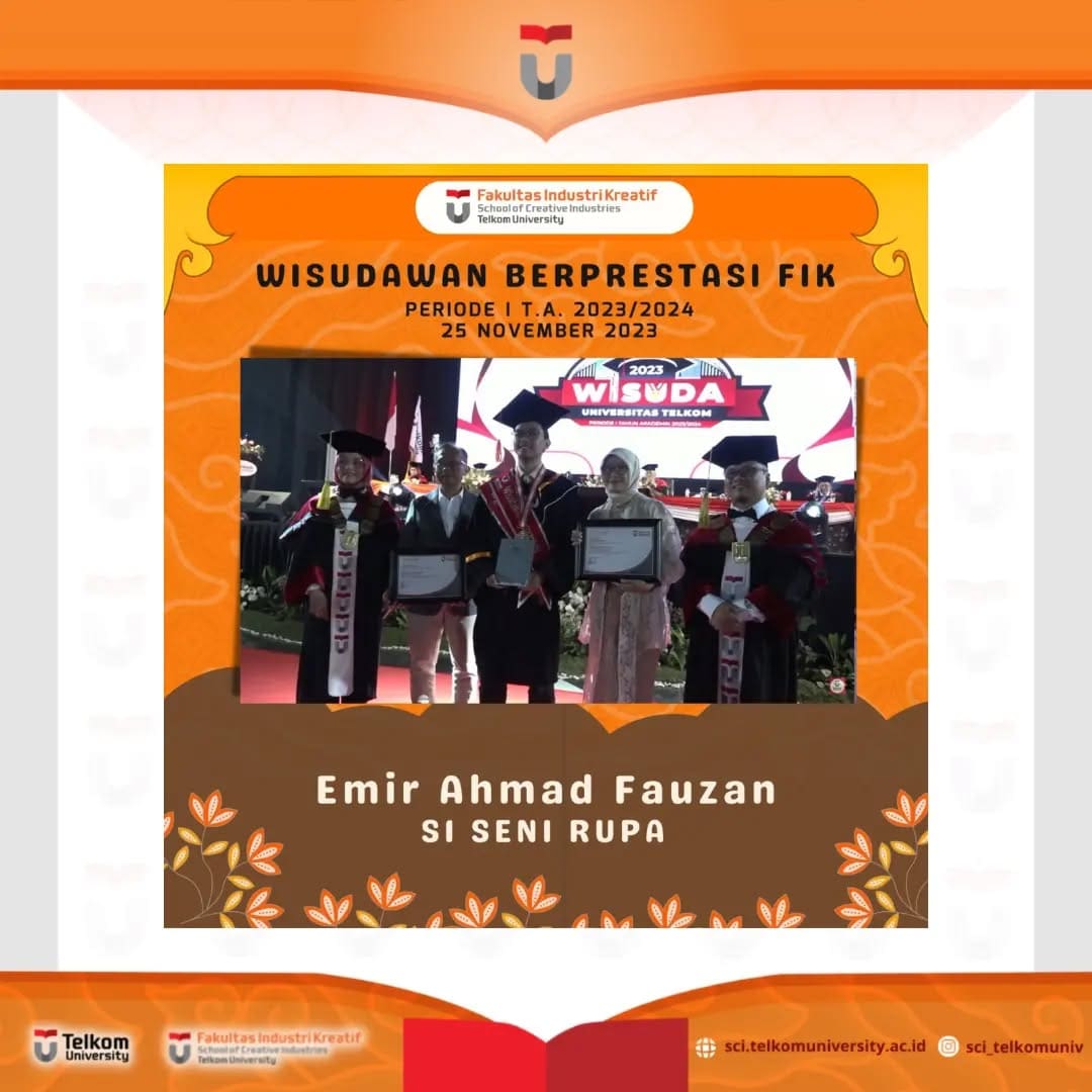 Selamat kepada Emir Ahmad Fauzan Wisudawan Prodi S1 Seni Rupa