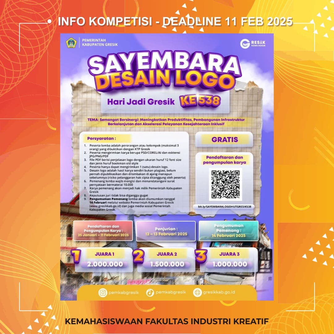 1738922877 INFO KOMPETISI Deadline 11 Februari 2025 More