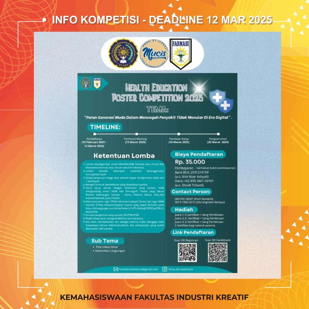 1740720636 INFO KOMPETISI Deadline 12 Mar 2025 More