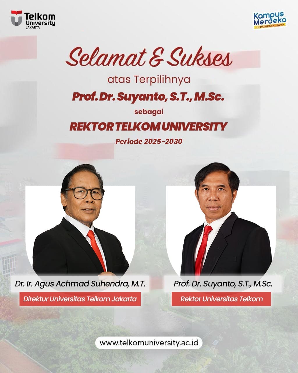 1740730764 Seluruh civitas academica Universitas Telkom Jakarta mengucapkan Selamat dan Suk