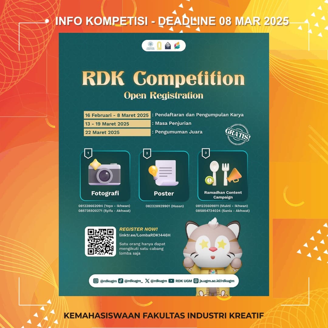 1740744838 INFO KOMPETISI Deadline 08 Mar 2025 More