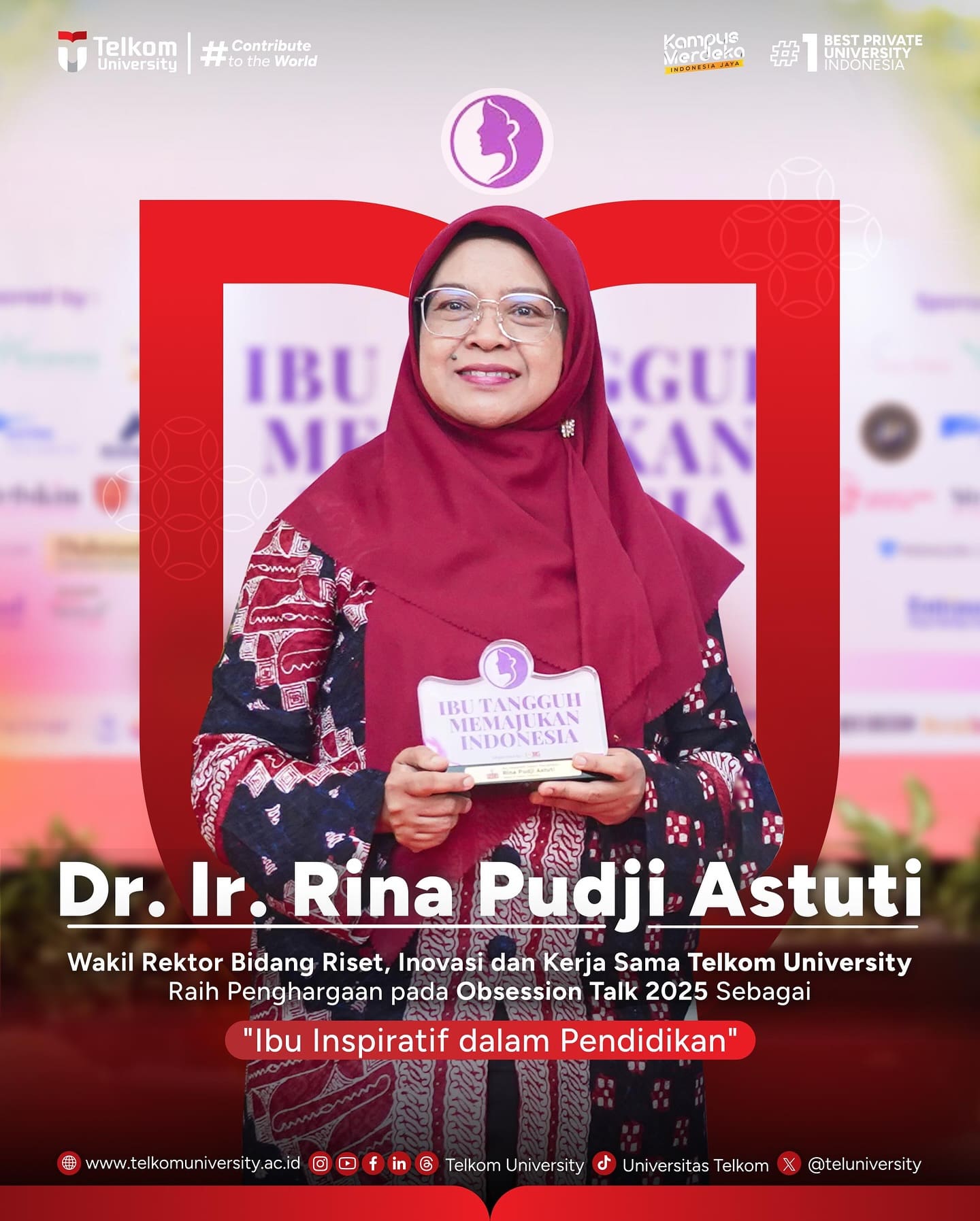 1741000575 HEI TelUtizen Dr Ir Rina Pudji Astuti MT Wakil Rektor