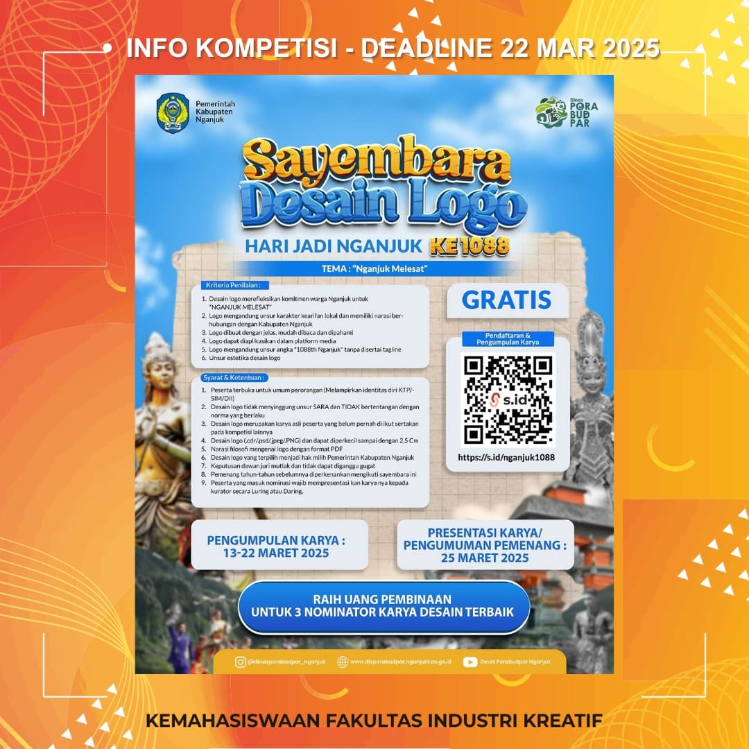1741969568 INFO KOMPETISI Deadline 22 Maret 2025 More