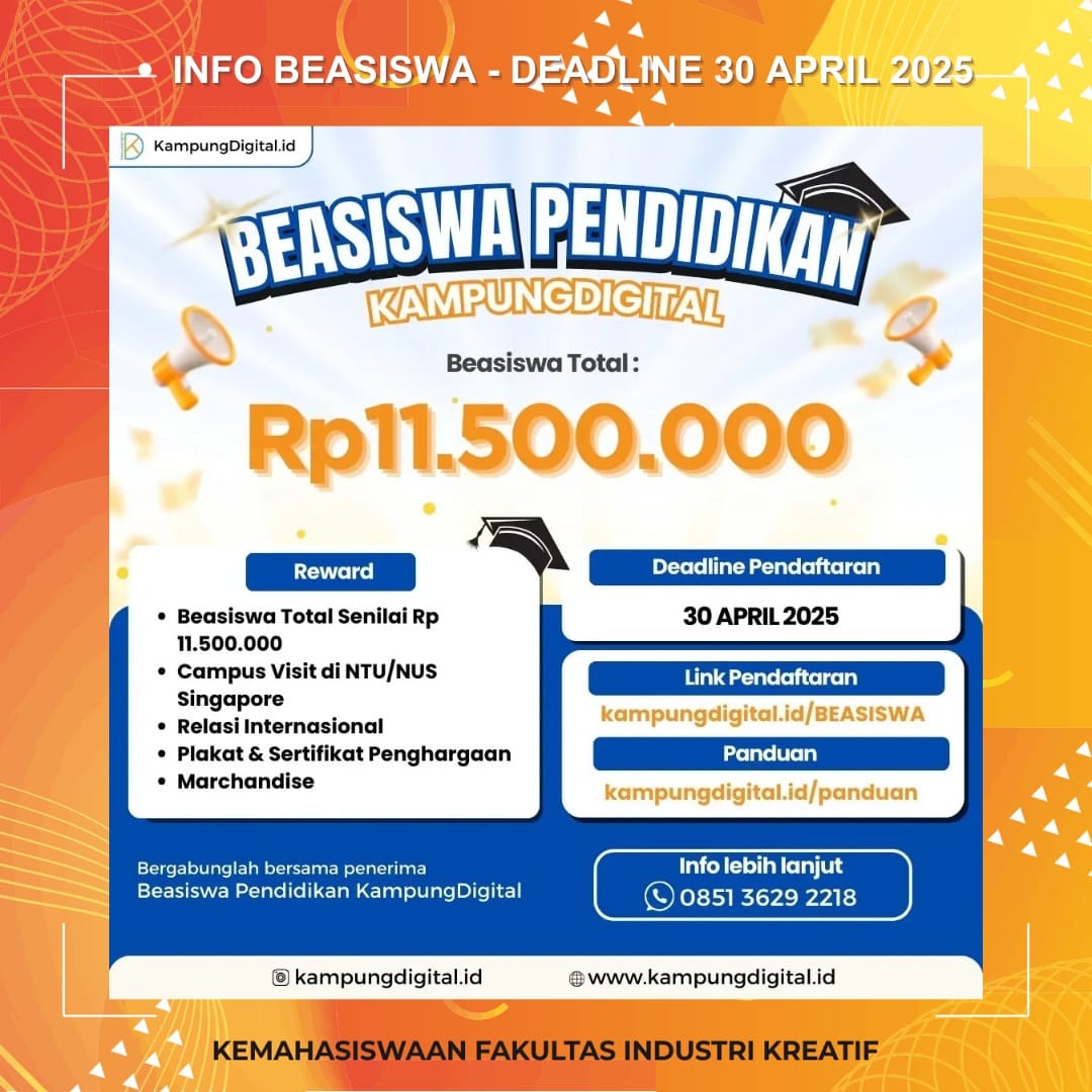 1742054989 INFO BEASISWA Deadline 30 April 2025 More