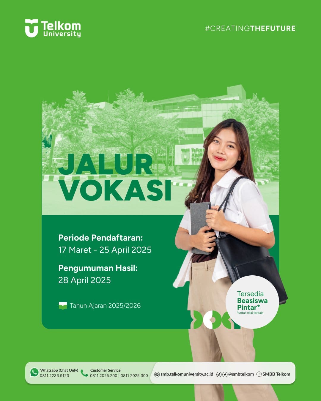 ADA BEASISWA DI JALUR VOKASI!!! Dengan metode pembelajaran berbasis praktik,