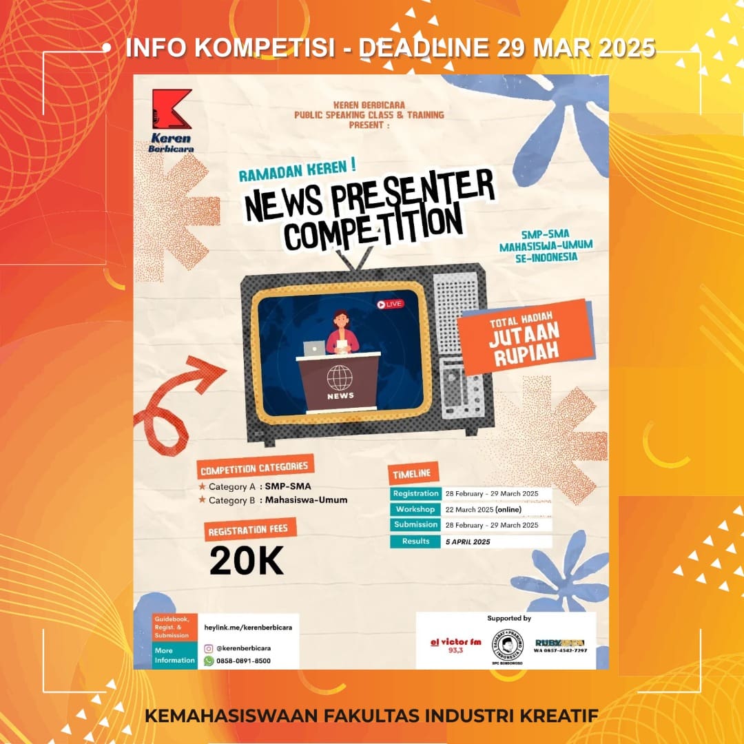 [ INFO KOMPETISI ] Deadline : 29 Maret 2025 More