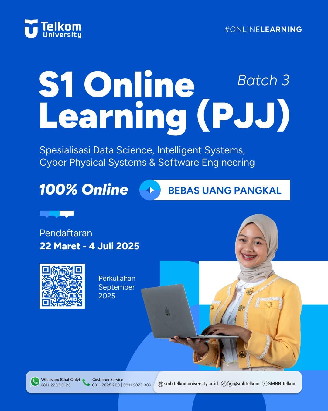 Pendaftaran Online Learning (PJJ) S1 Informatika (Batch 3) sudah dibuka!